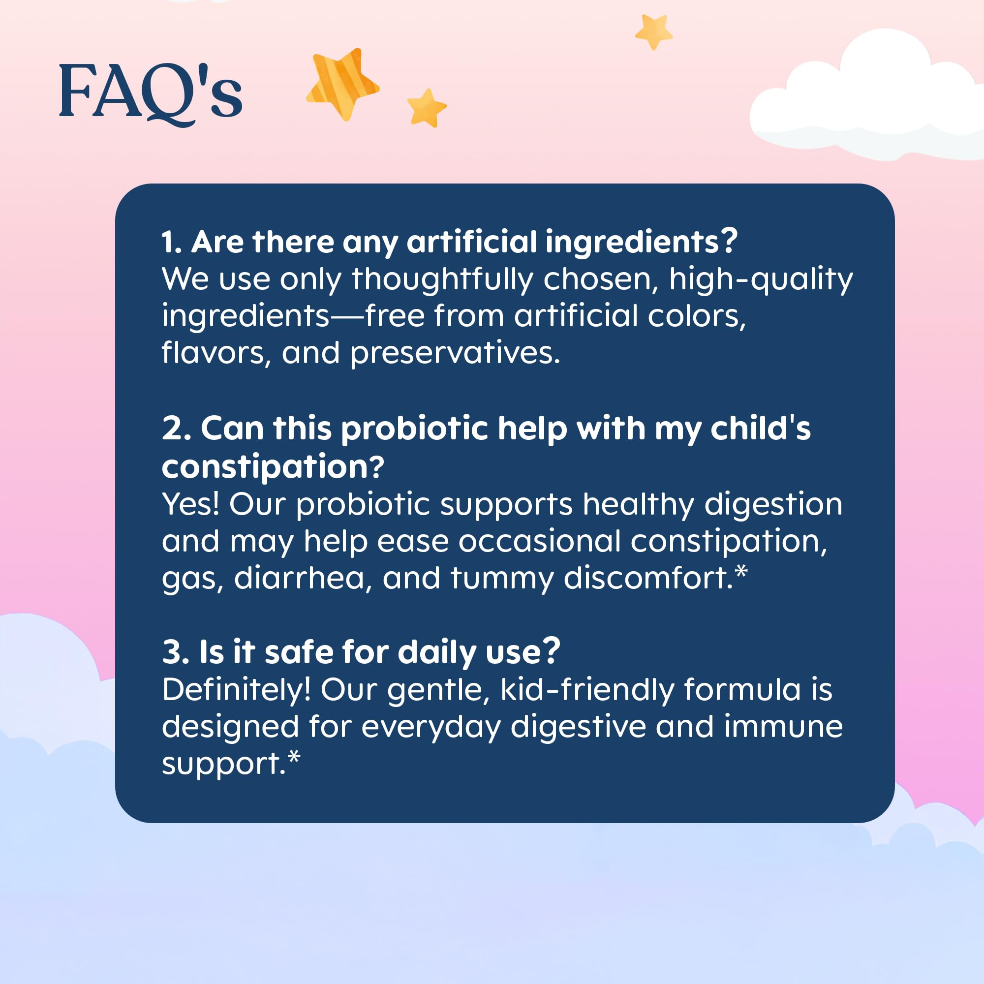 LOVEBUG Kids Probiotics allergen-free label communicates safety