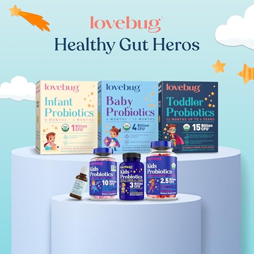 LOVEBUG Kids Probiotics kid-friendly serving size guidance