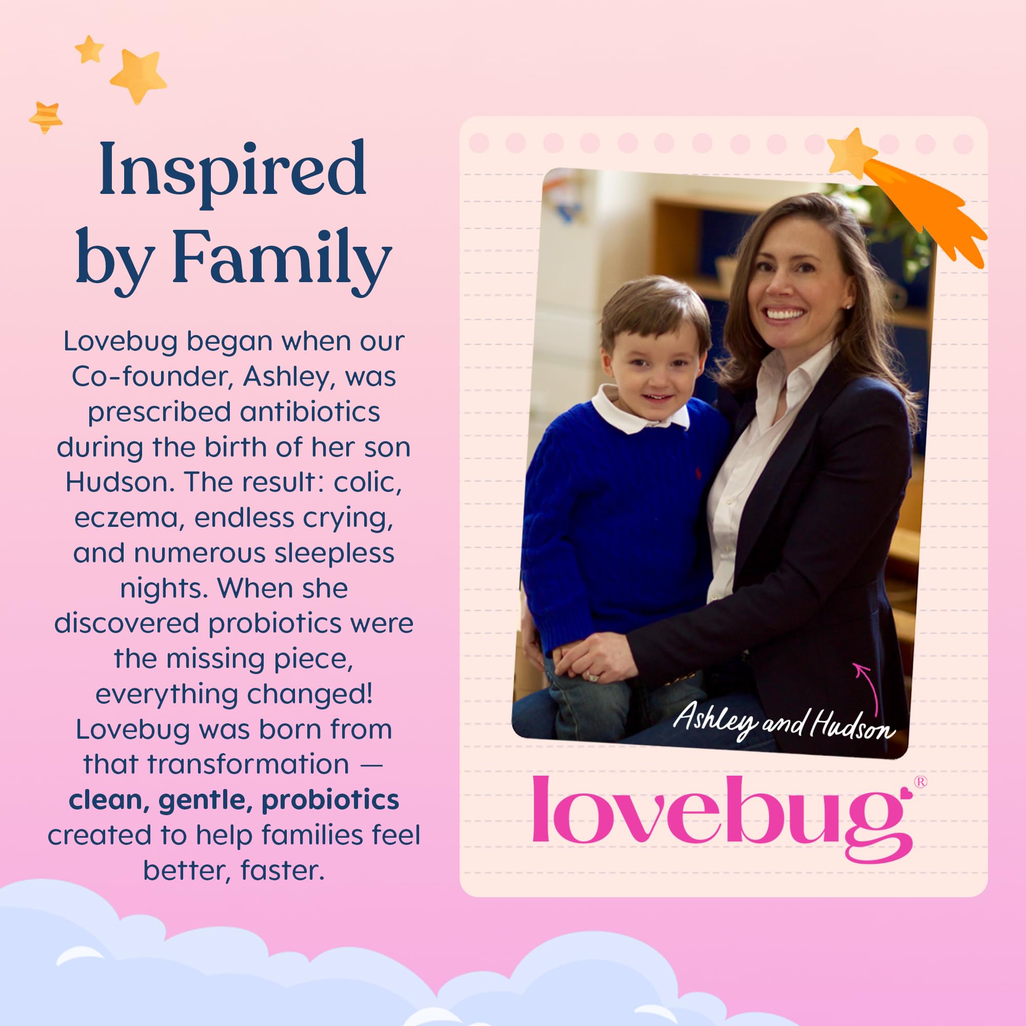 LOVEBUG Kids Probiotics vegan icon signals plant-based option