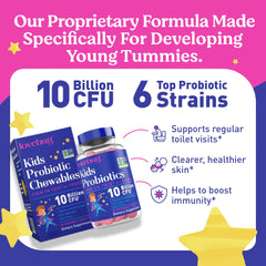 Lovebug Probiotics for Kids six strains reinforce diverse gut flora for gentle daily support
