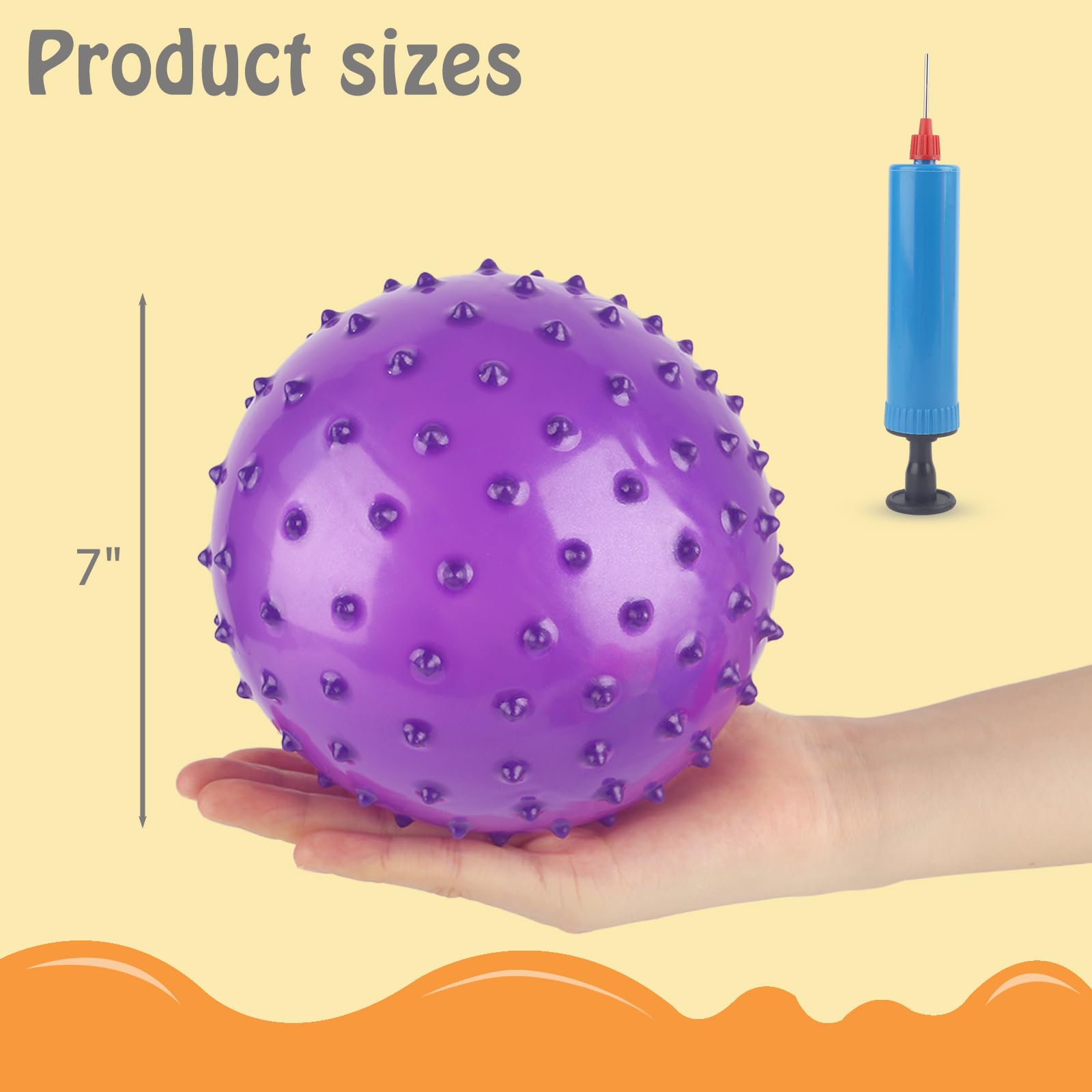 LOVEINUSA knobby sensory ball showing textured surface to aid grip and focus