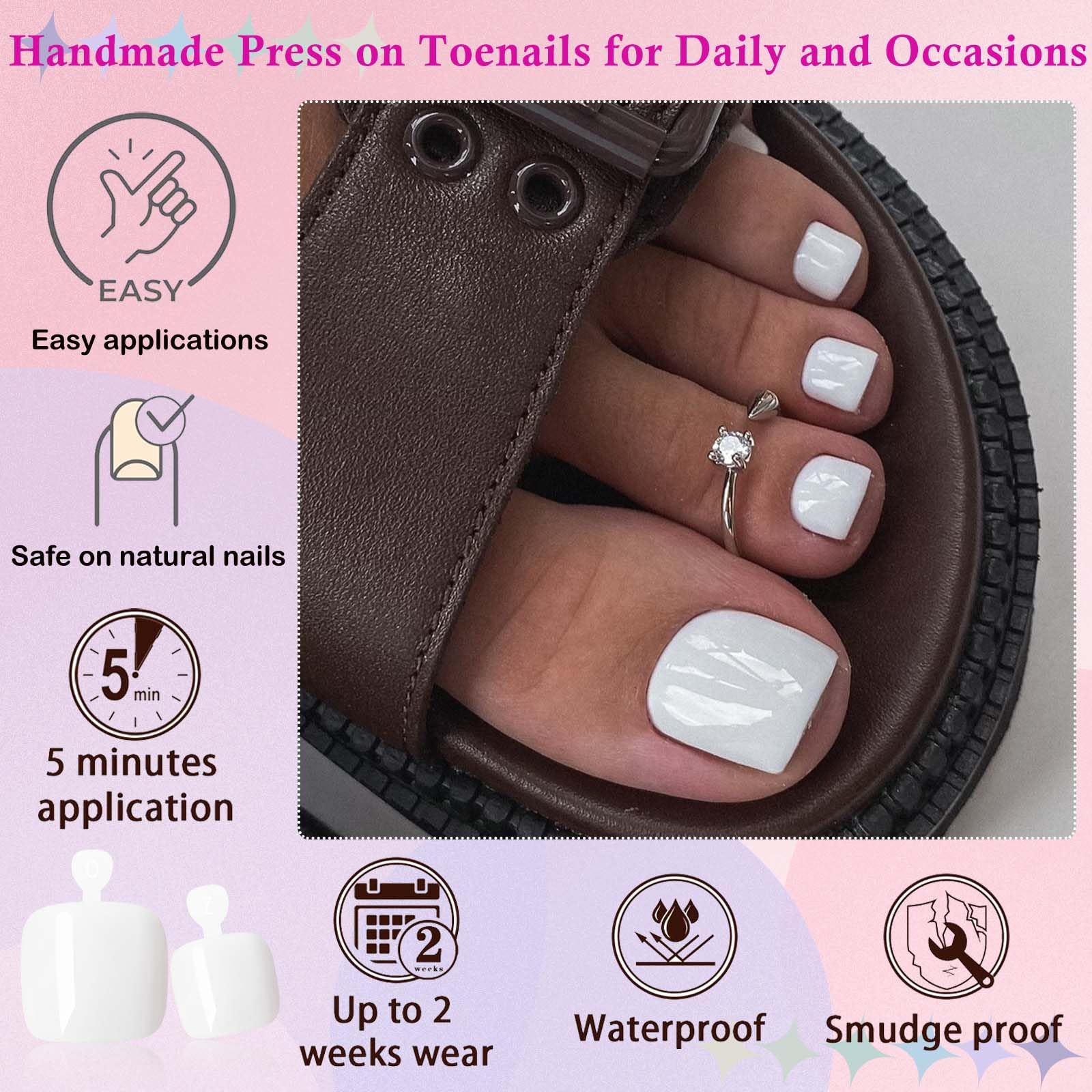 LoveOurHome glossy ready-to-wear toenails save salon time