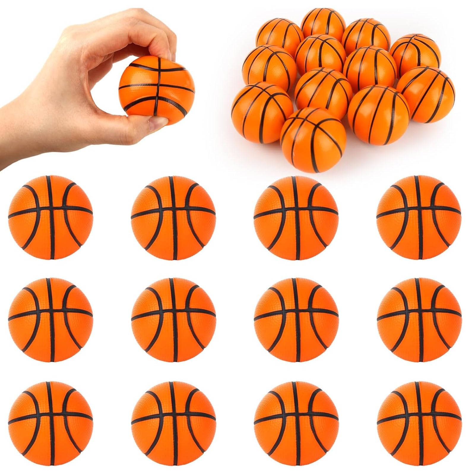 LovesTown basketball stress ball 2-inch, authentic texture for tactile relief and focus.