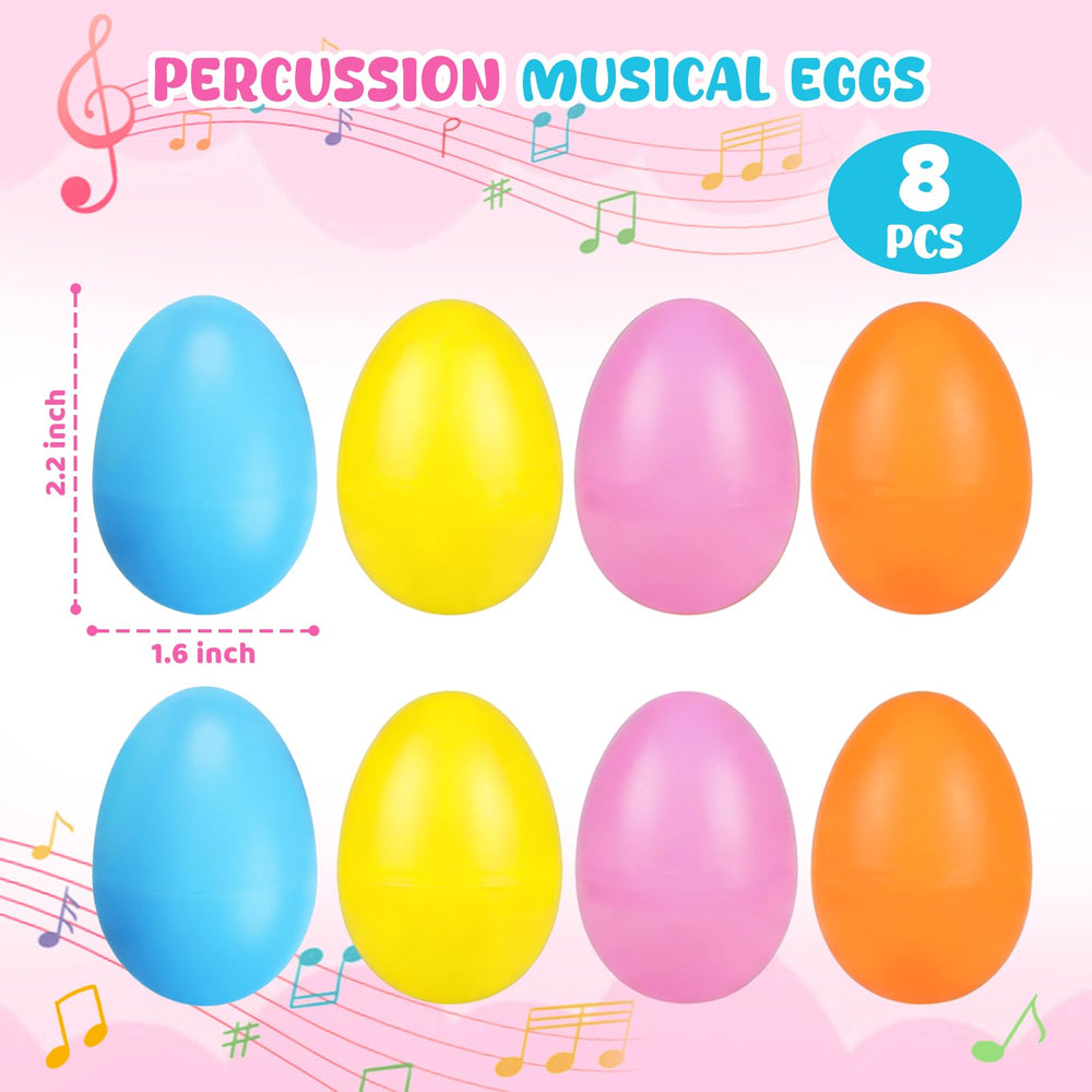 LovesTown egg shakers in a sensory play setup for exploration