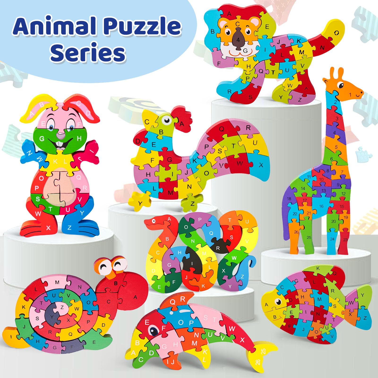 LovesTown toddler playing with the snake puzzle during independent play