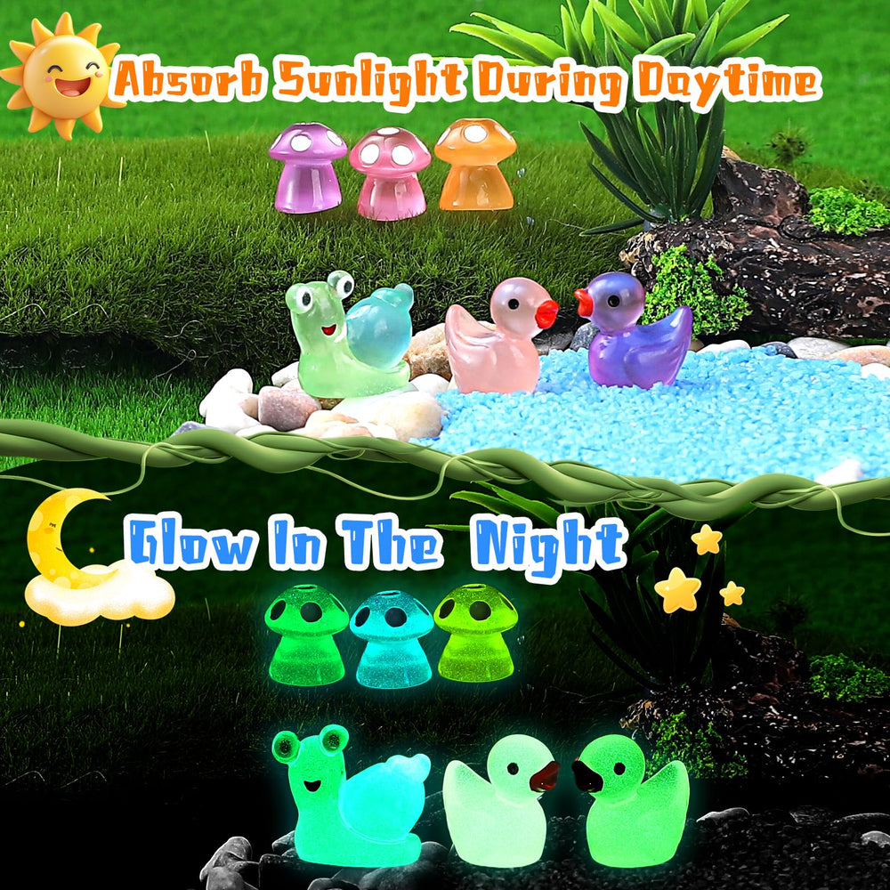 LOVEXIRAN glow-in-the-dark figures glow softly in displays