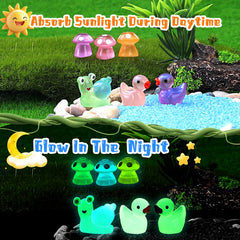 LOVEXIRAN glow-in-the-dark figures glow softly in displays
