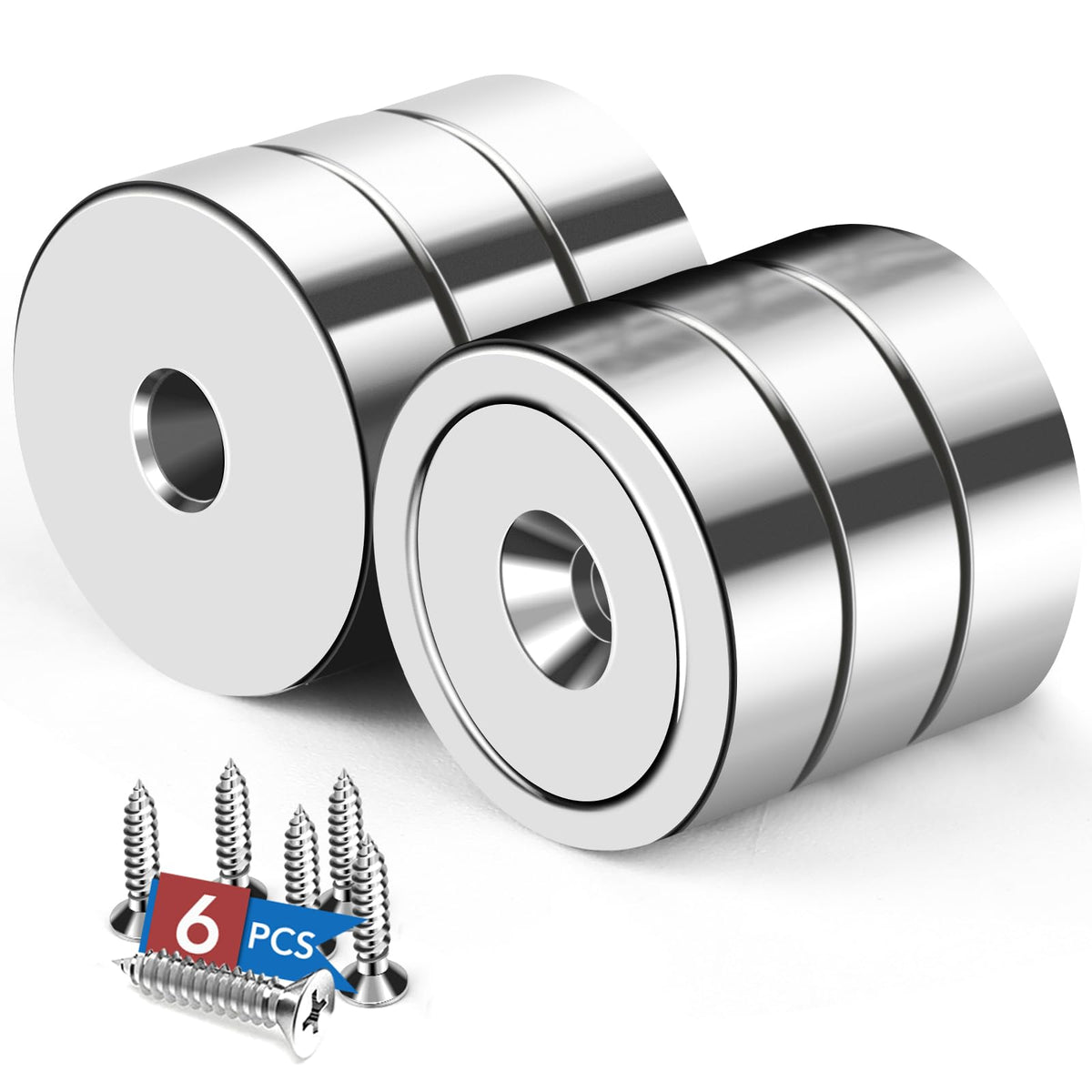 LOVIMAG 20LBS neodymium magnets in a pack with strong holding power.