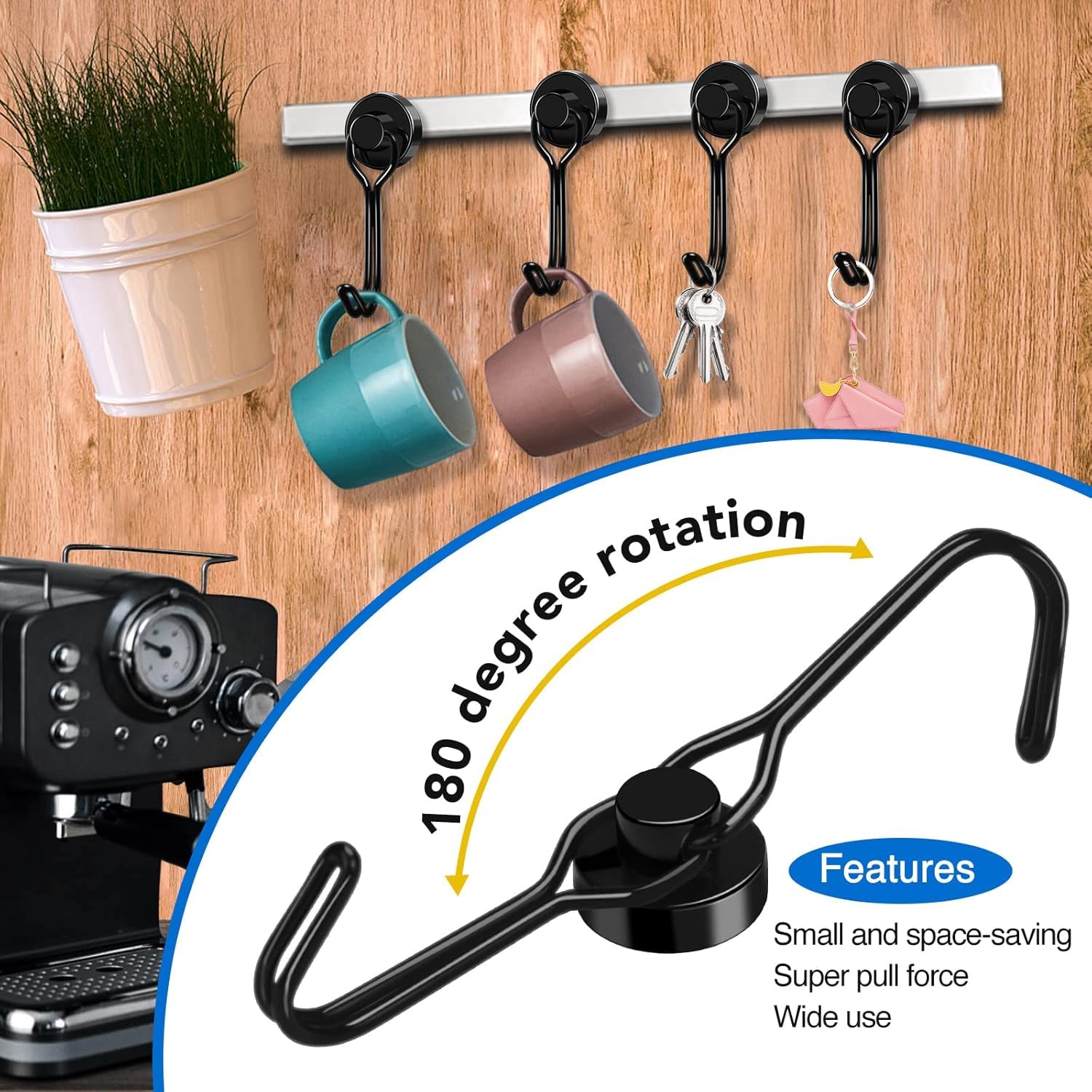 LOVIMAG hook on grill or outdoor area holds tools and towels.