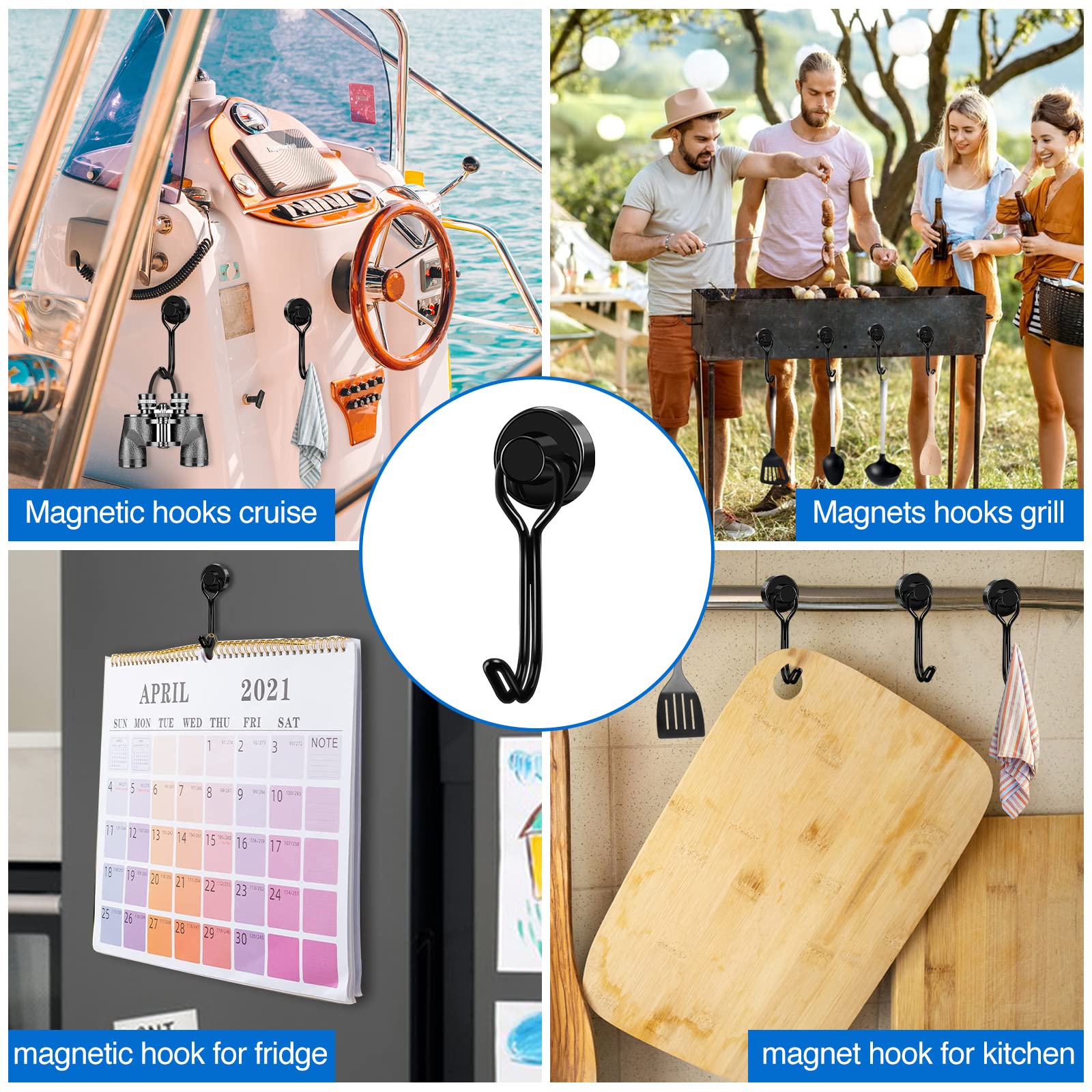 LOVIMAG magnet hook features a three-layer coating to resist rust and cracking.