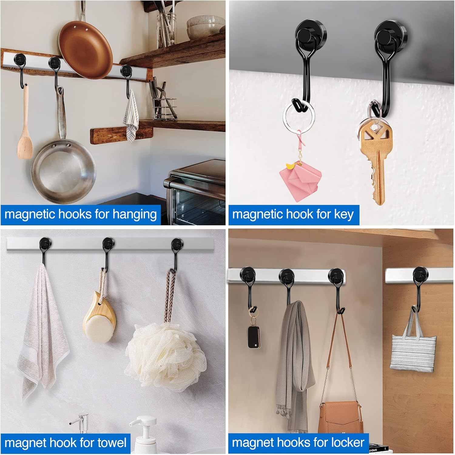 LOVIMAG hook on metal wall adds storage in any room.