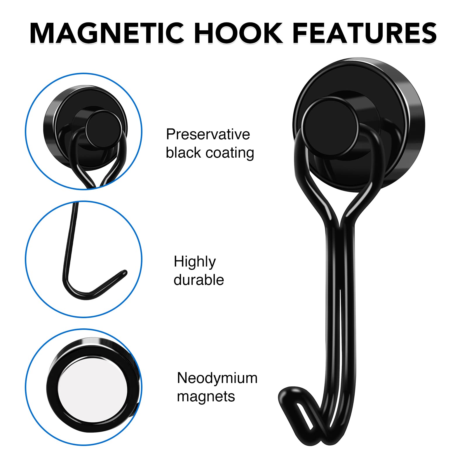 LOVIMAG magnet hook keeps keys, hats, and tools neatly stored in an office.