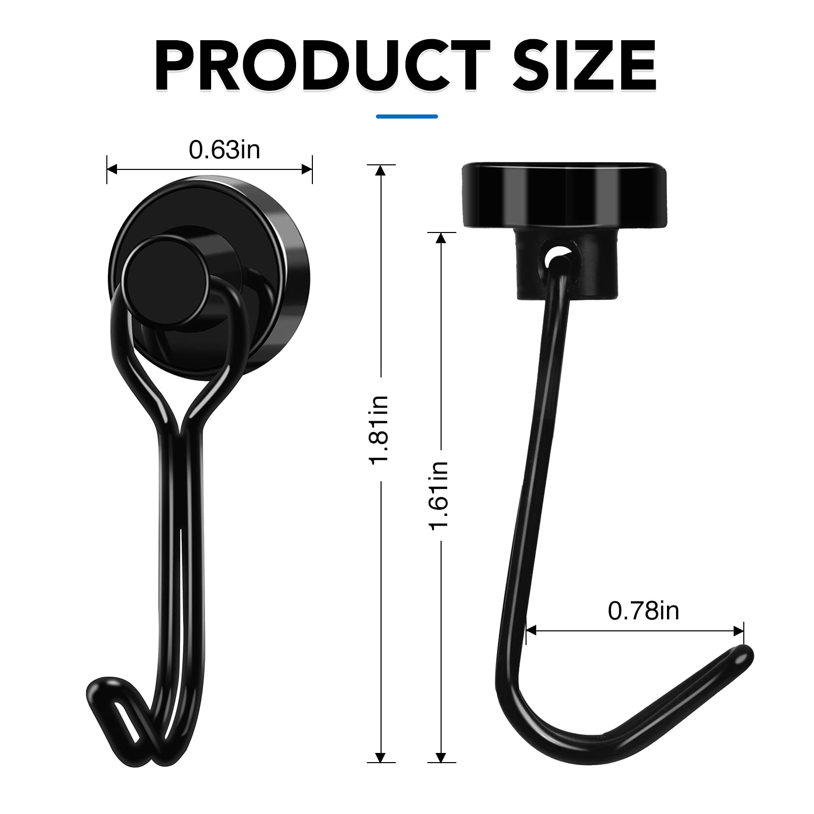 LOVIMAG magnetic hook on refrigerator for quick utensil hanging and clutter reduction.