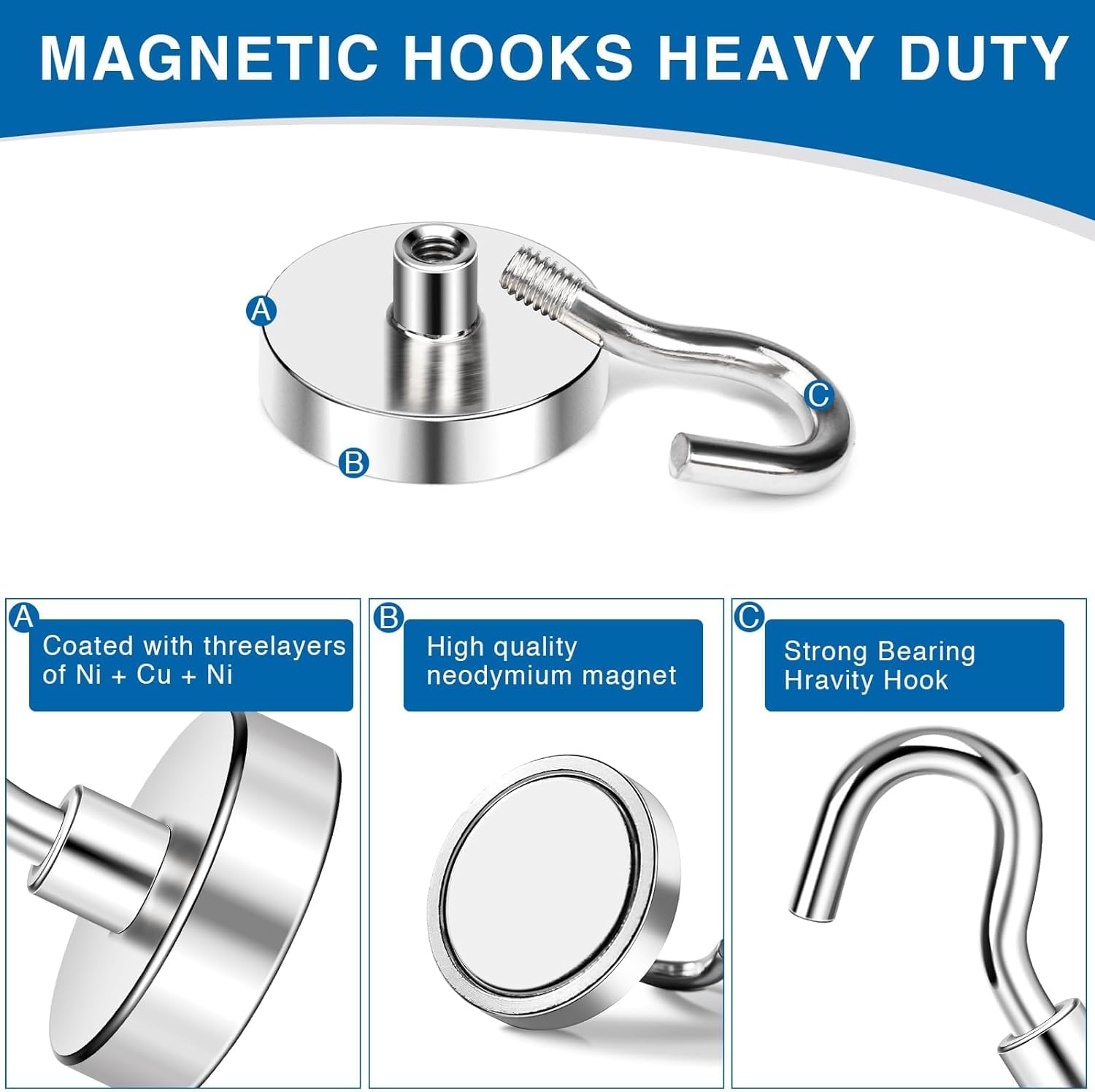 LOVIMAG kitchen organization using magnetic hooks for utensils and towels