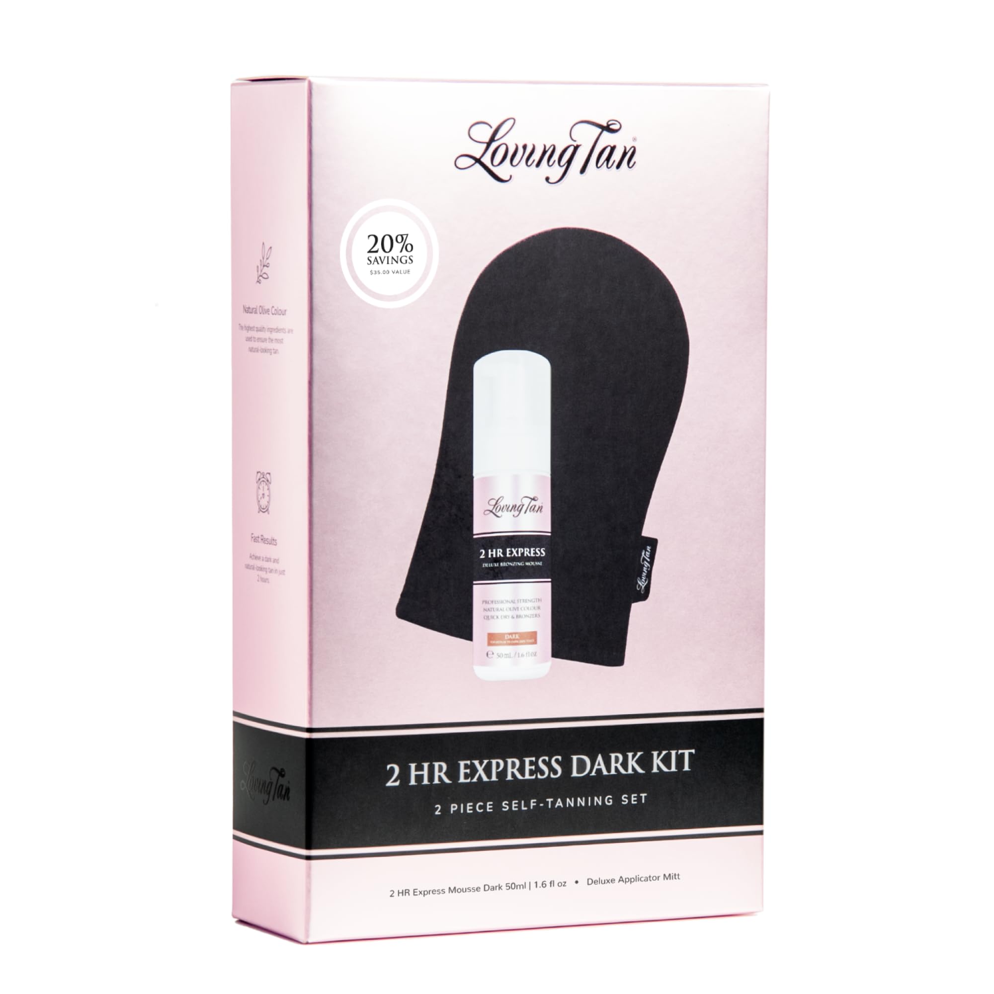 Loving Tan color guide tint on skin aids precise, streak-free results
