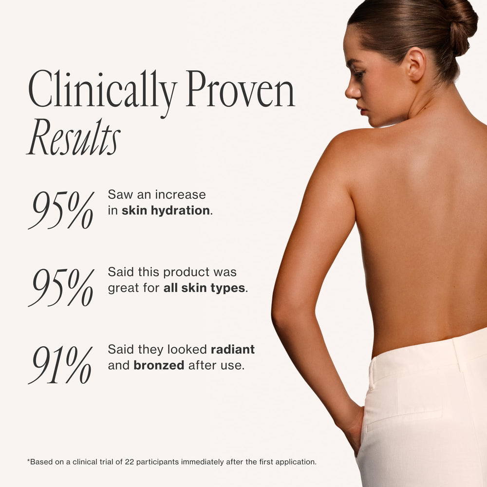 Loving Tan image highlights skin nourishing ingredients like vitamin E and shea butter
