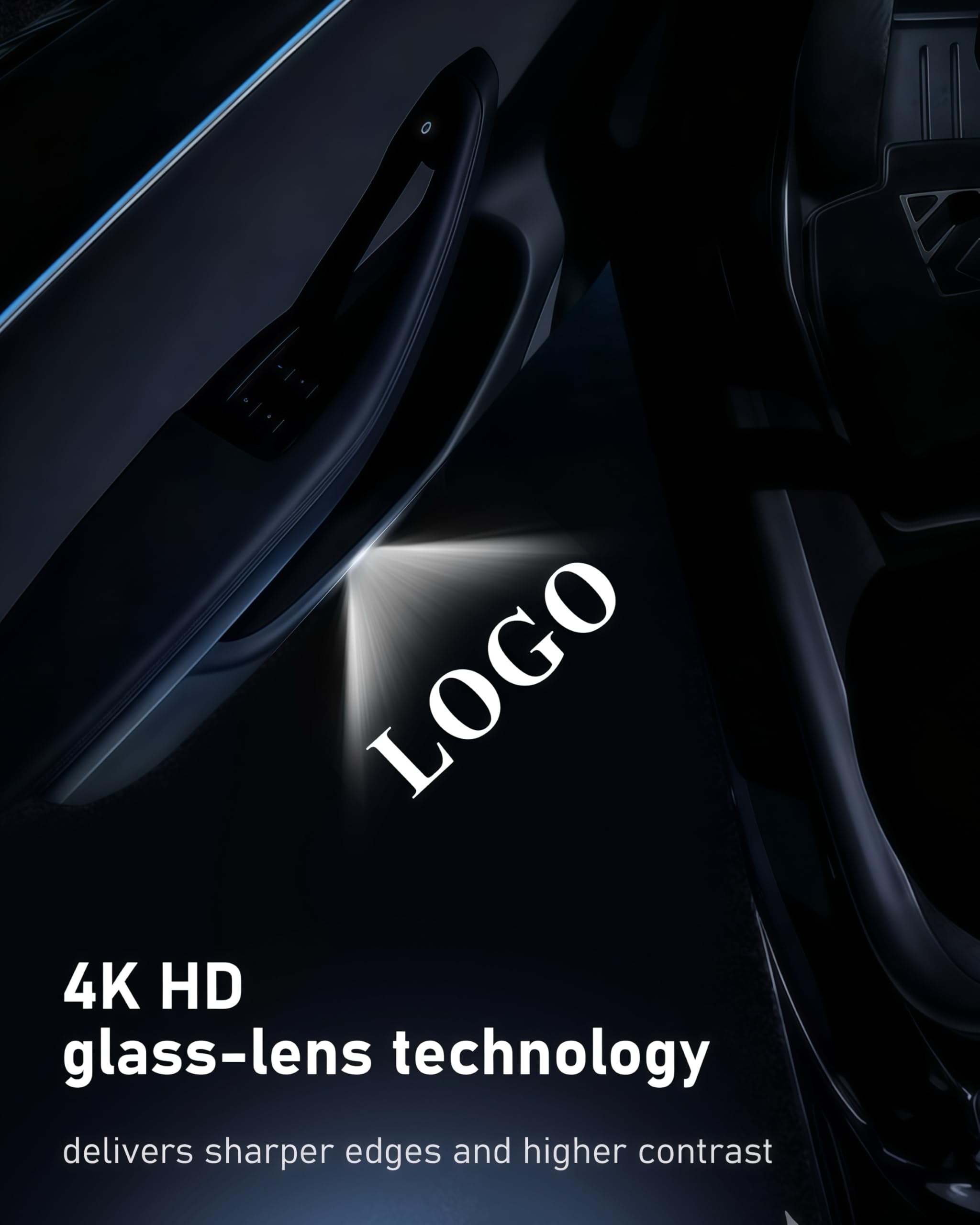 LOWEEY 4K illumination creates a welcoming entry and crisp logo image.