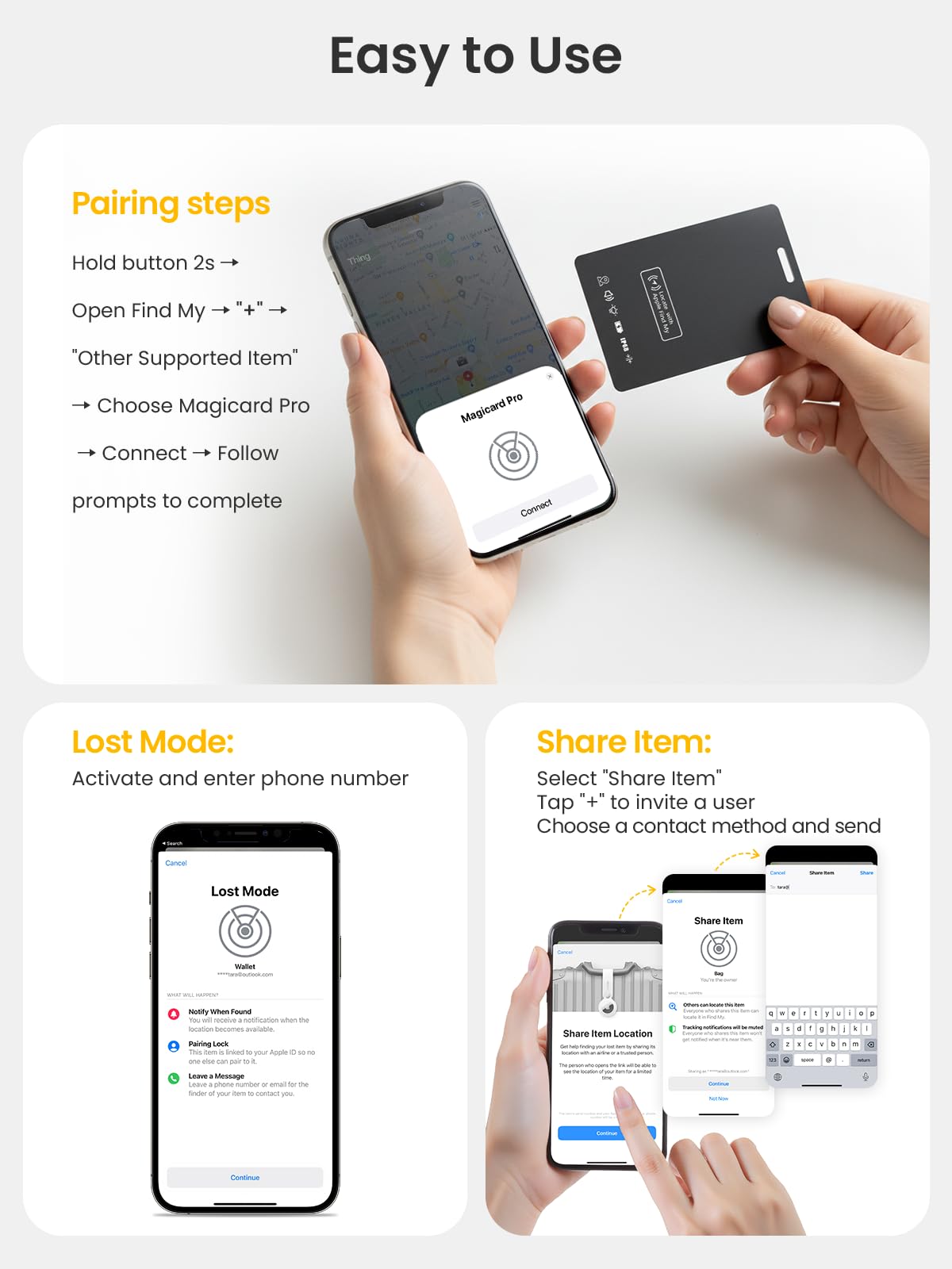LOXP no-subscription wallet tracker with 24-month warranty