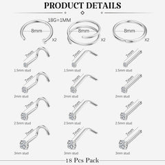 LOYALLOOK nose stud screw type shows smooth finish and comfortable fit.