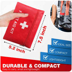 LOYEE hiking camping trauma kit with organized sleeves for fast access.