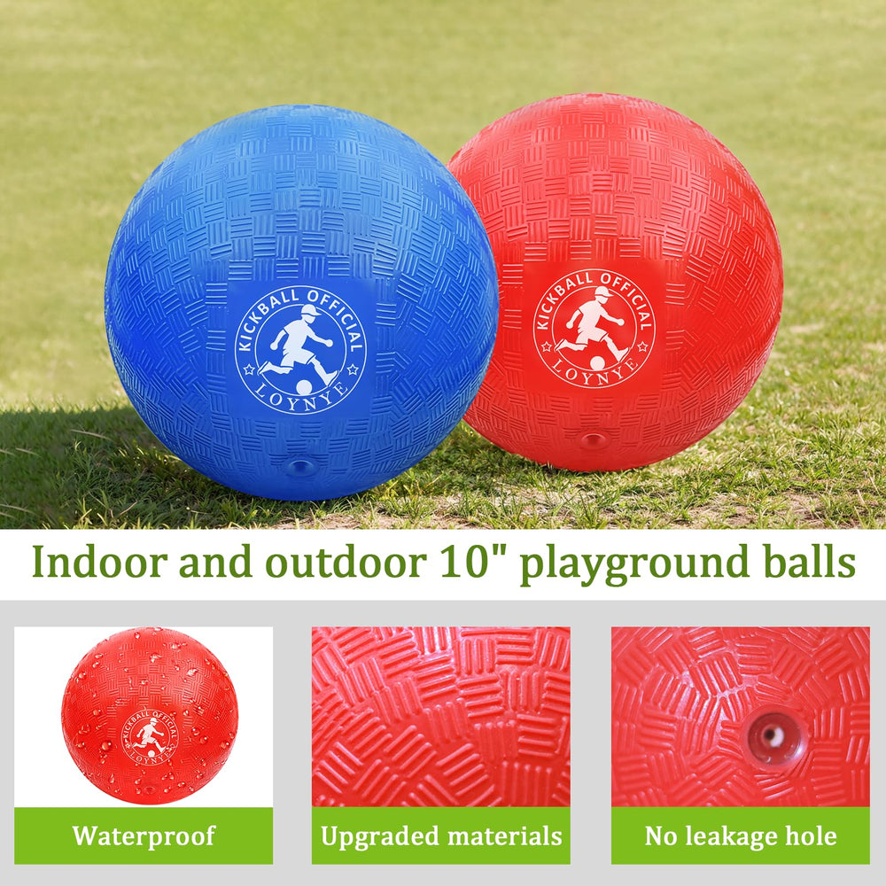 LOYNYE ball features bright red and blue colors for quick identification.