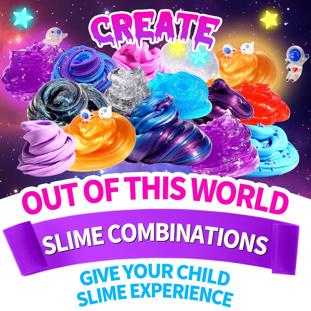 LPFEZRS galaxy slime kit butter slime texture for satisfying stretches