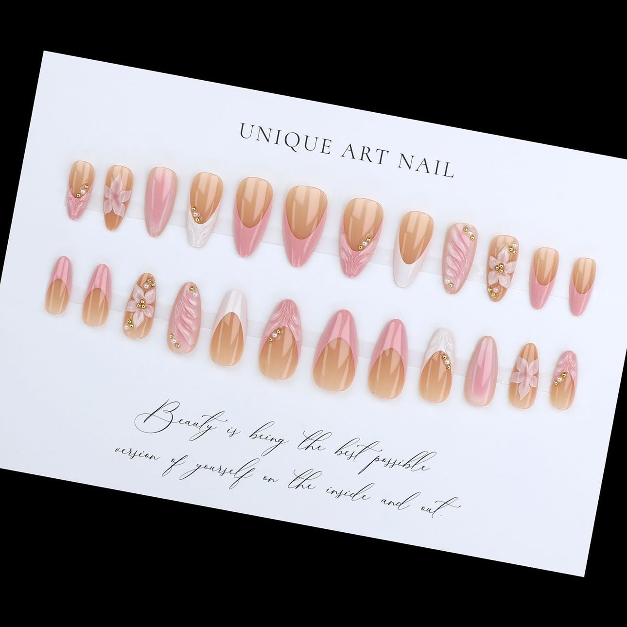 LPOODDNU jelly glue stickers enable quick, at-home nail applications.