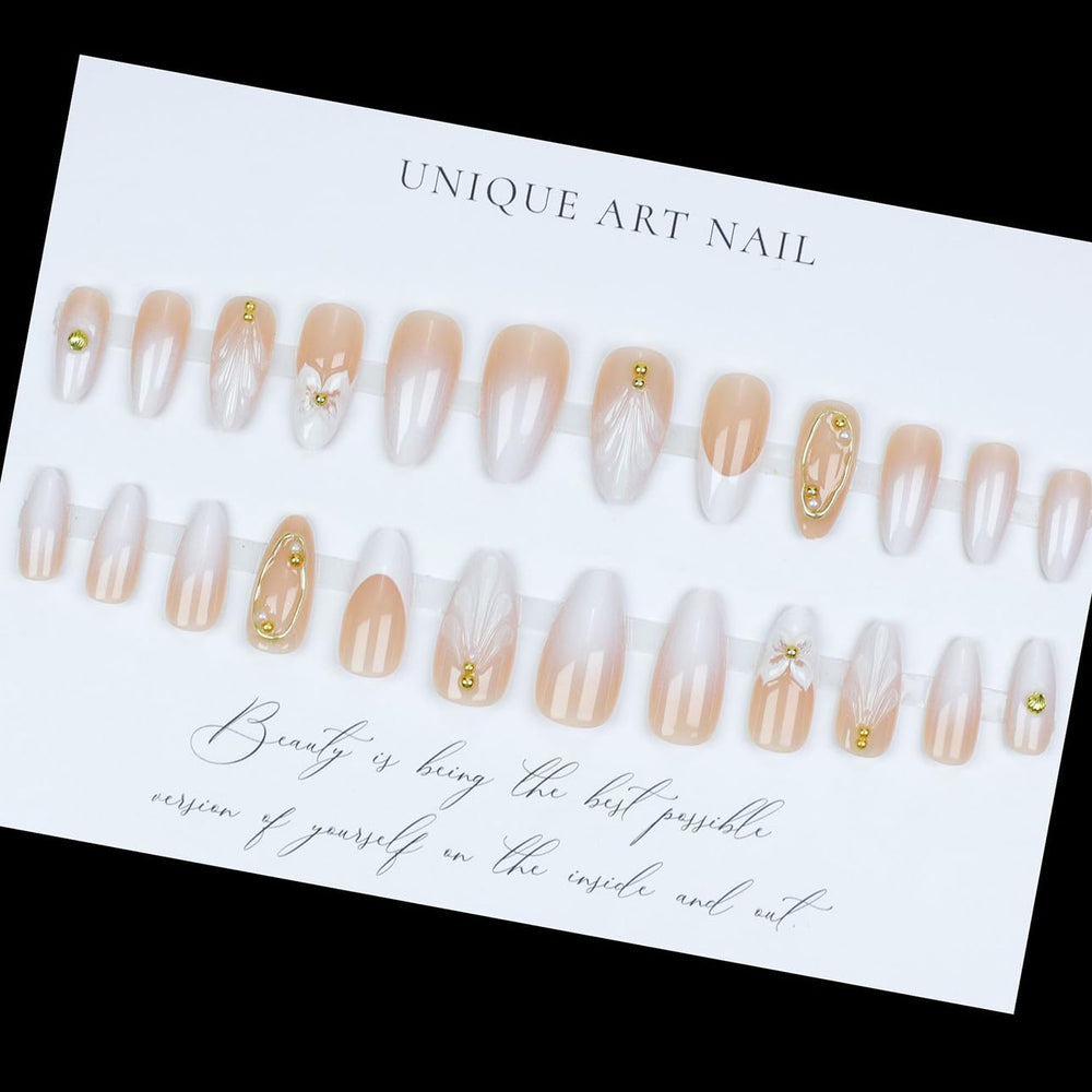 LPOODDNU glossy almond nails provide durable DIY wear