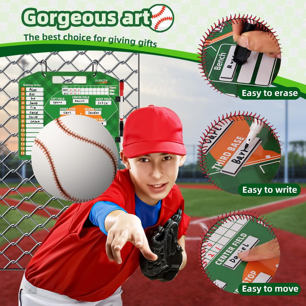 lrjrizzo 40 count lineup cards magnetic sheets for baseball and softball in green
