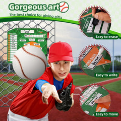 lrjrizzo 40 count lineup cards magnetic sheets for baseball and softball in green
