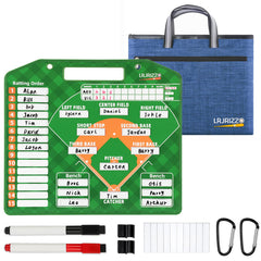 lrjrizzo magnetic baseball lineup board front view showing organized positions and green color