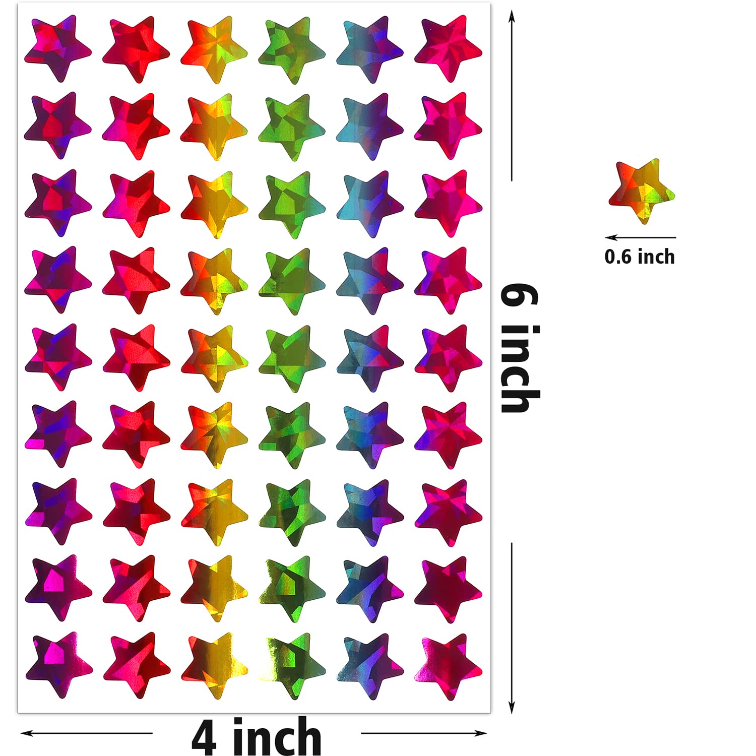 Easy-peel self-adhesive stars for smooth application