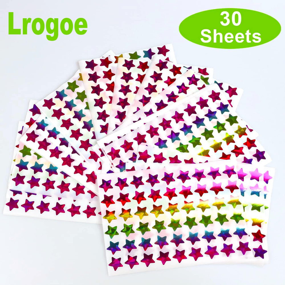 Small 0.6 inch star stickers add sparkle to planners and boards