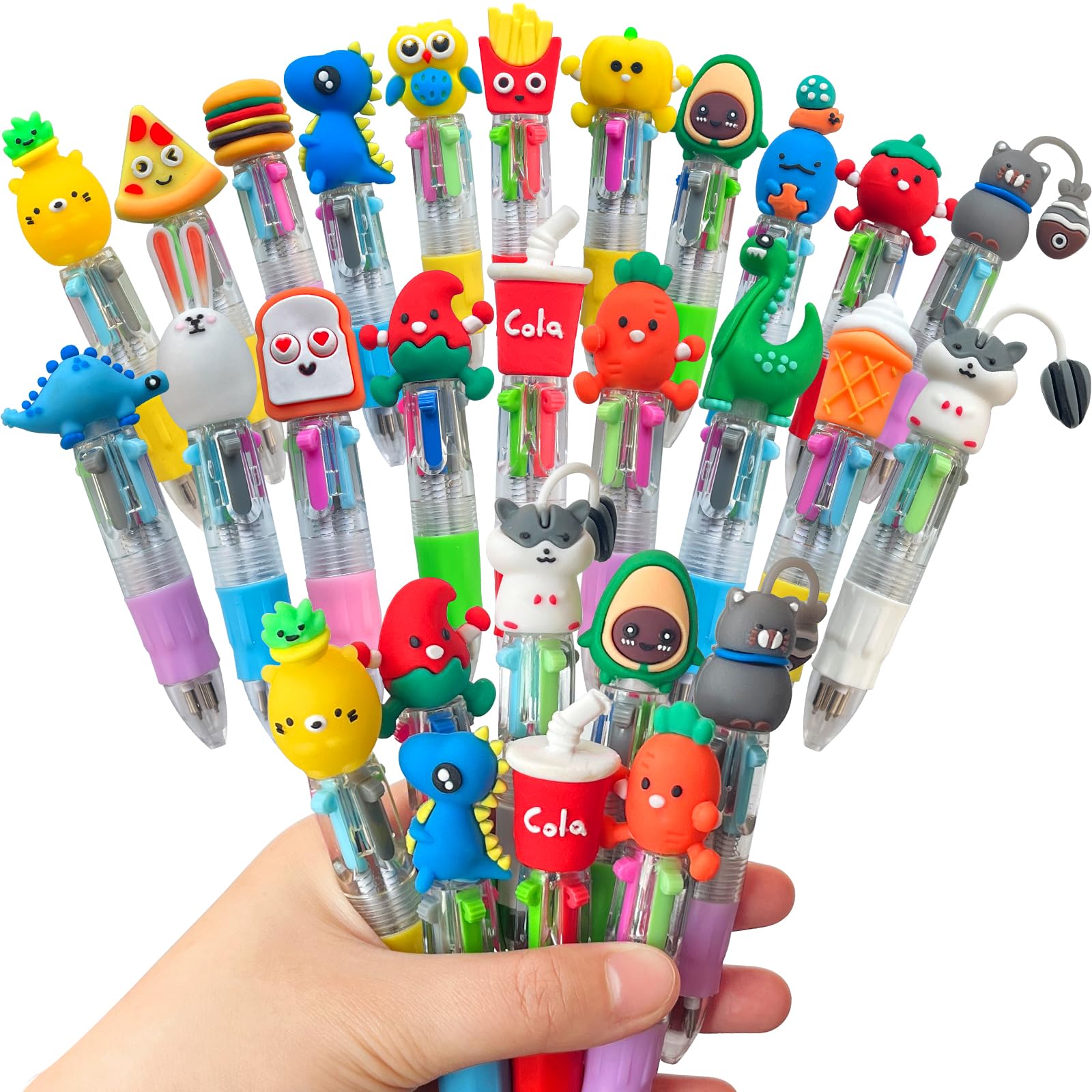 Lshfwn mini multicolor pen with animal patterns for fun classroom writing.