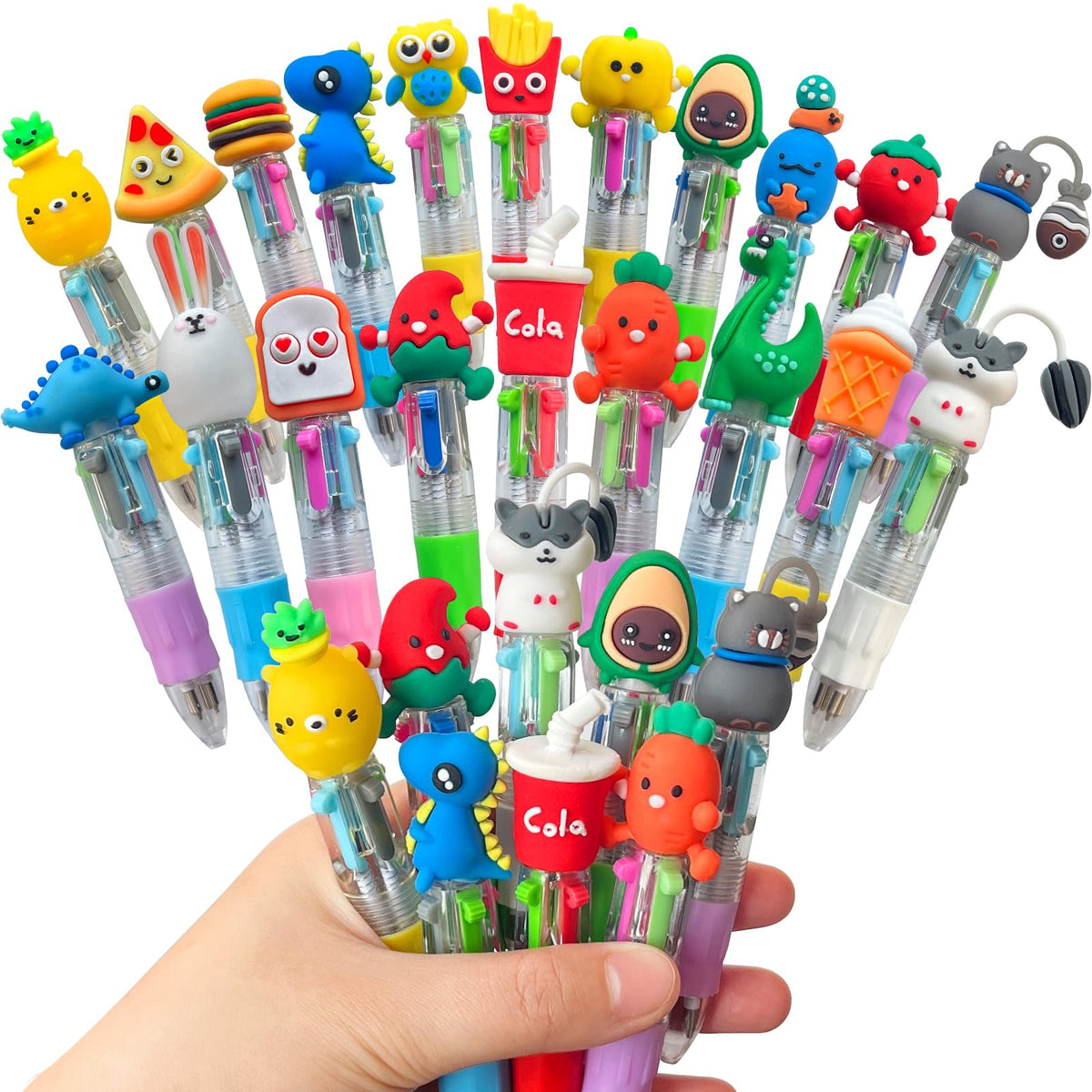 Lshfwn mini multicolor pen with animal patterns for fun classroom writing.