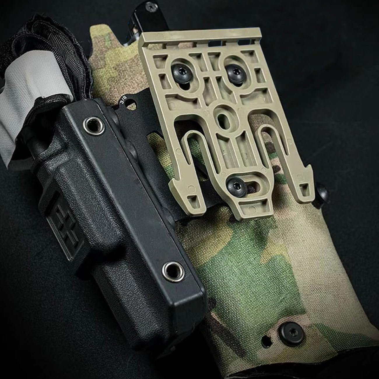 LThyzszb Set-BK holster gear mount keeps gear organized on duty holsters.