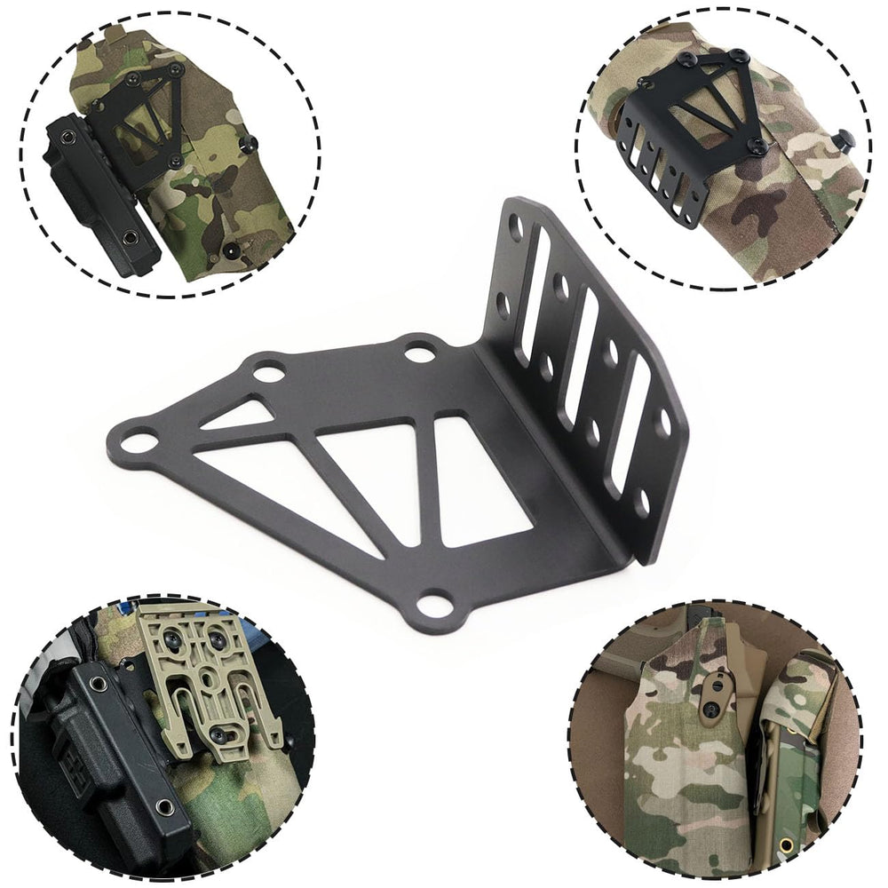 LThyzszb three-height, two-width mount enabling versatile 3-hole holster configurations.