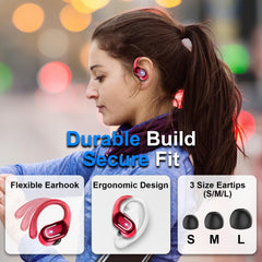 Ltinist earbuds earhooks provide secure, comfortable fit during workouts and runs