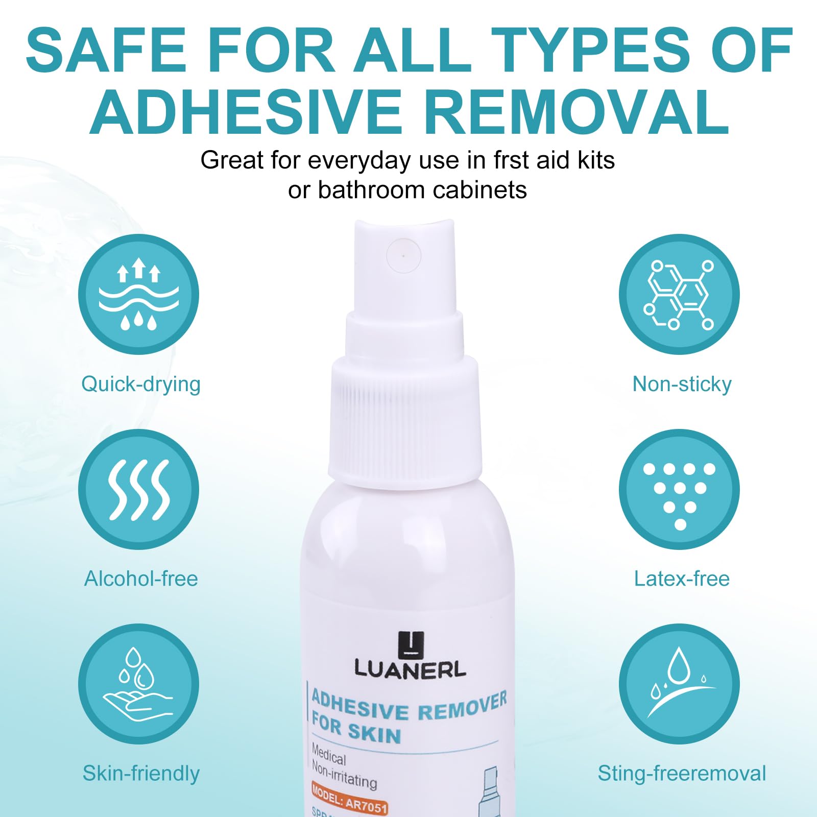 Luanerl remover for athletic tape and wig glue residues