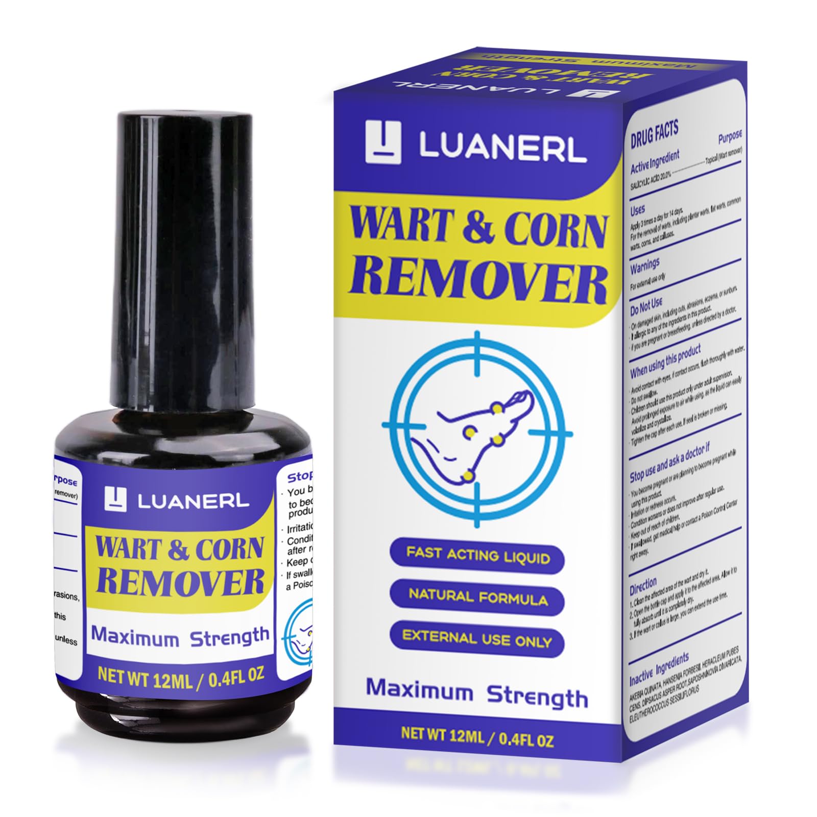 Luanerl Wart Remover Application demonstrates precise application for targeted wart treatment.