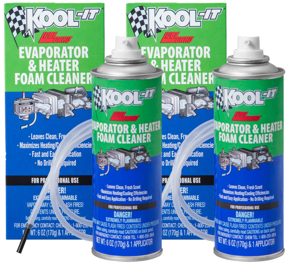 Lubegard Kool-It evaporator foam cleaner cleans the evaporator and refreshes your car's AC.