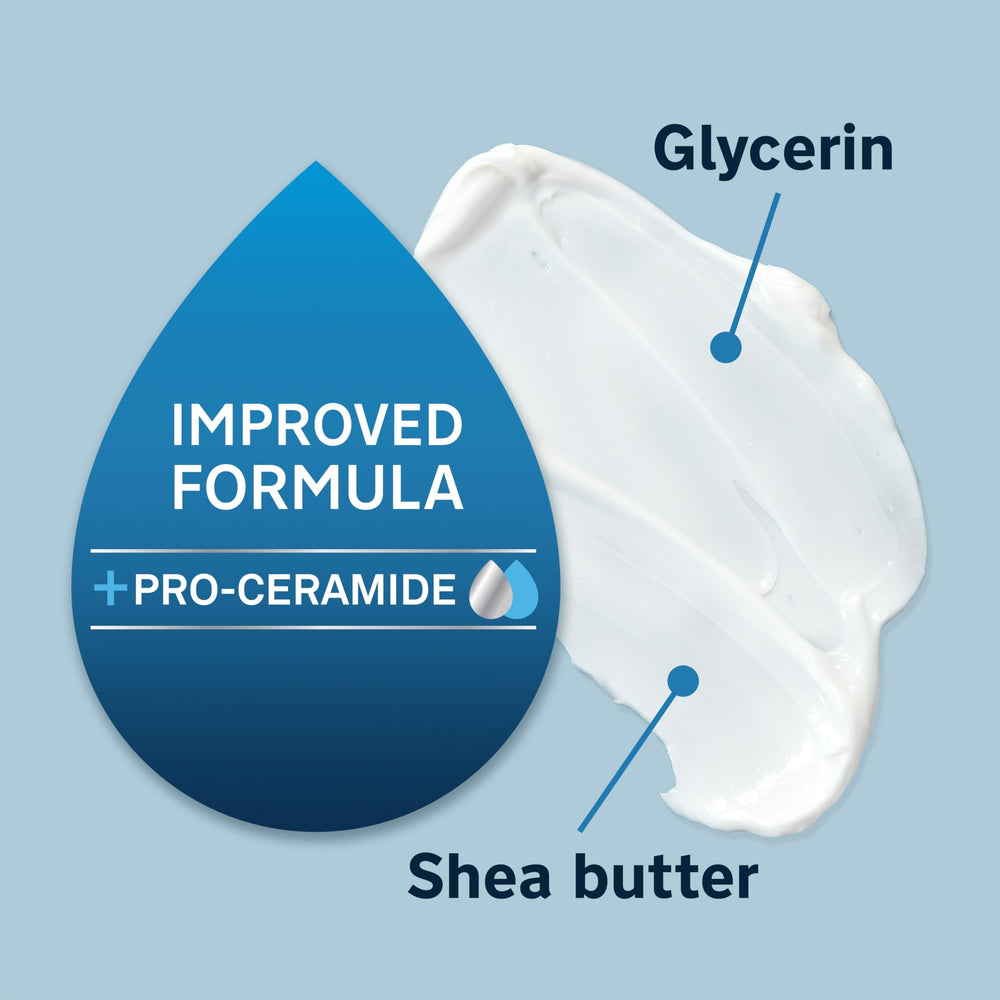 Lubriderm Pro-Ceramide with shea butter boosts moisture and supports the skin s natural barrier