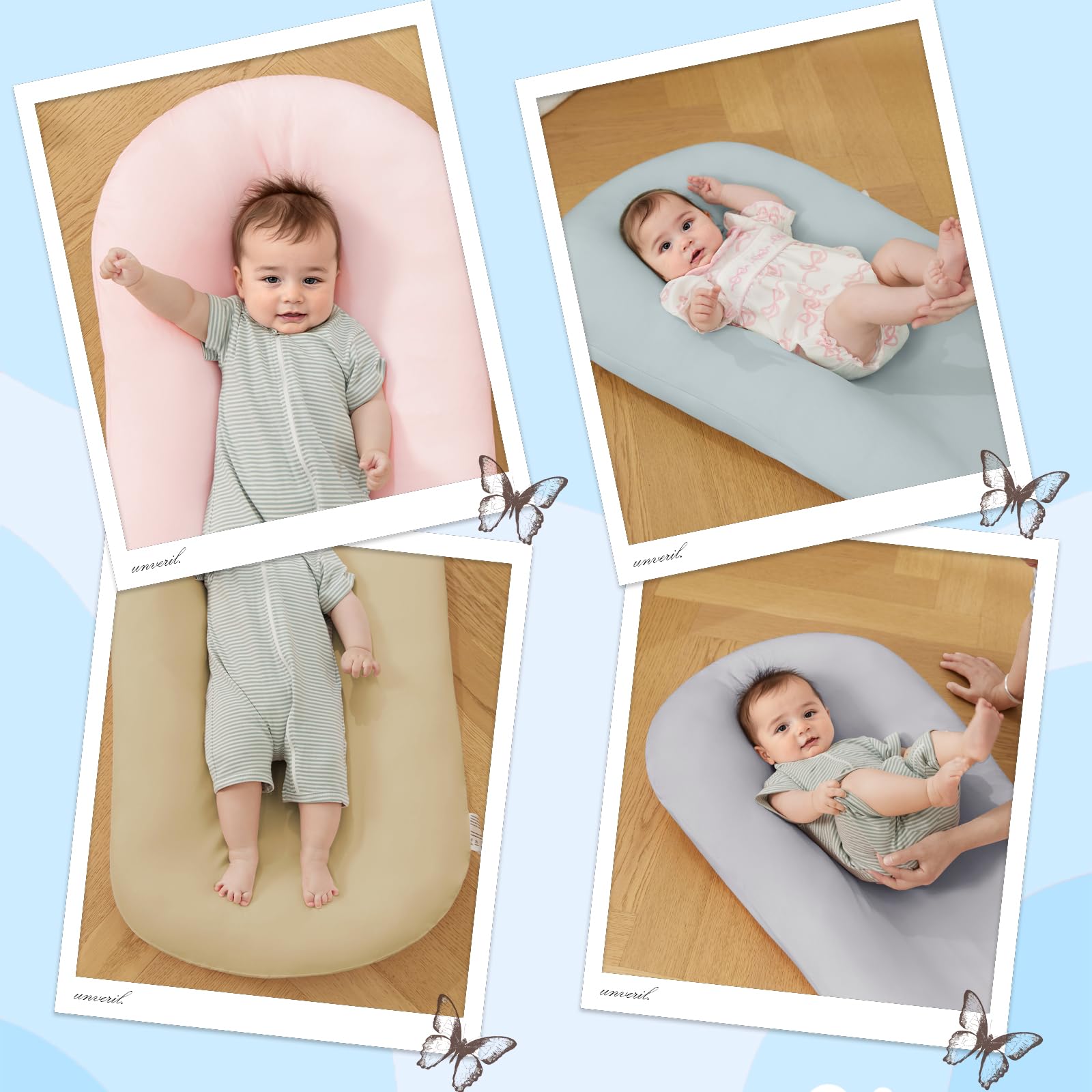 Lucakuins Baby Lounger promoting infant bonding during activities.