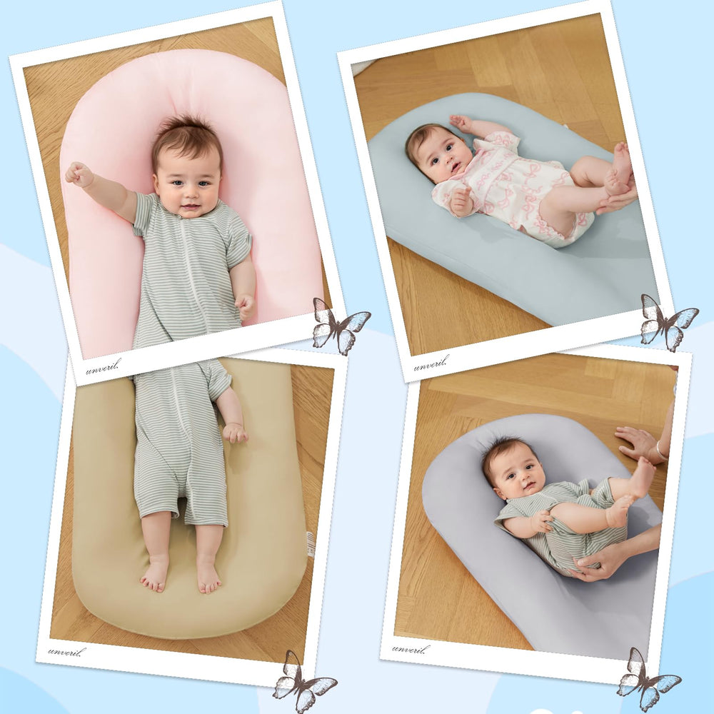 Lucakuins Baby Lounger promoting infant bonding during activities.
