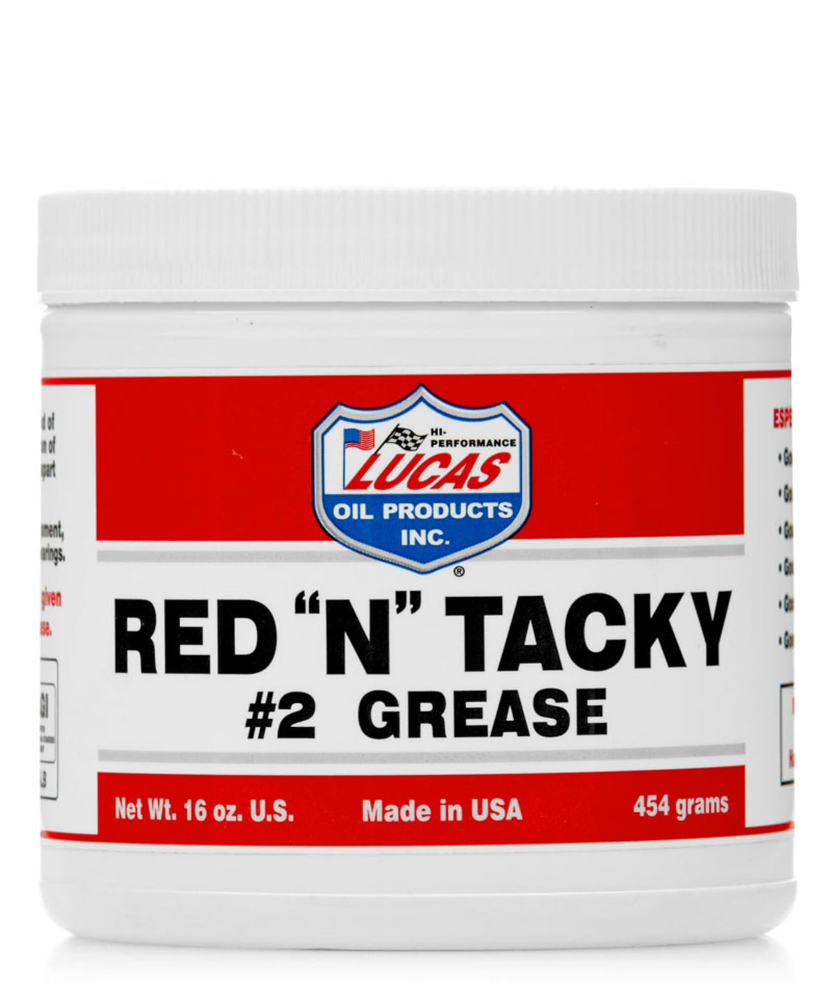 Lucas Oil RedN TackY grease tube for bearings and joints with long lasting lubrication