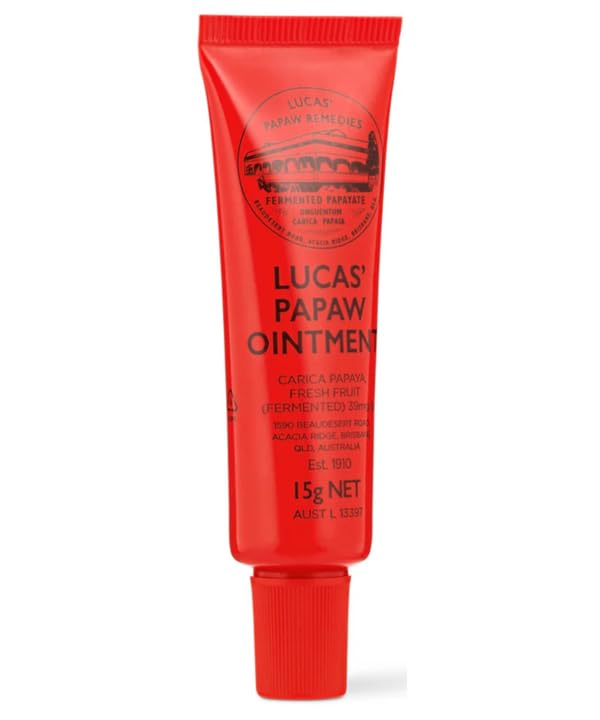 Lucas Papaw Ointment fermented papaya formula close-up showing rich, hydrating texture.