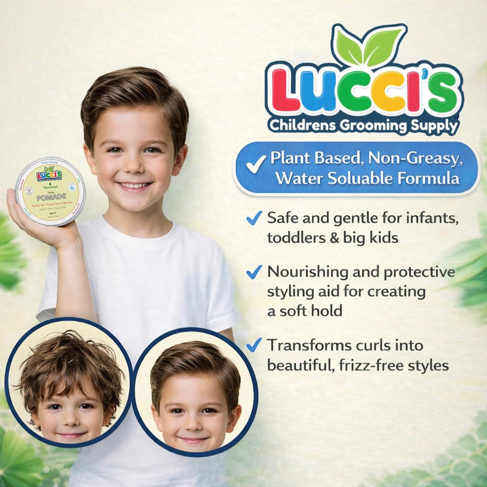 Close-up of LUCCI’S label showing plant-based care.