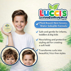 Close-up of LUCCI’S label showing plant-based care.