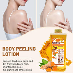 Lucift Soft 7 turmeric oil bottle for radiant skin.