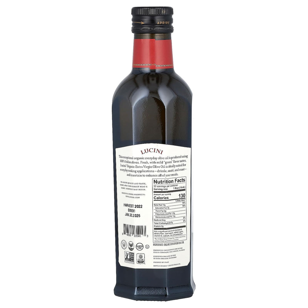 Lucini Organic Everyday Olive Oil pour to elevate grilled dishes and dressings